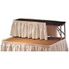 Plywood Bar Top Table w/ white table skirt