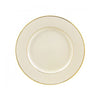 10 Ivory Dinner plate with Gold Rim