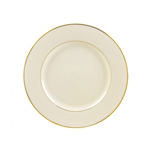 10 Ivory Dinner plate with Gold Rim